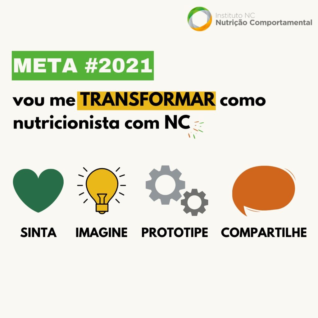 metas #2021 para transformação do nutricionista com o design thinking